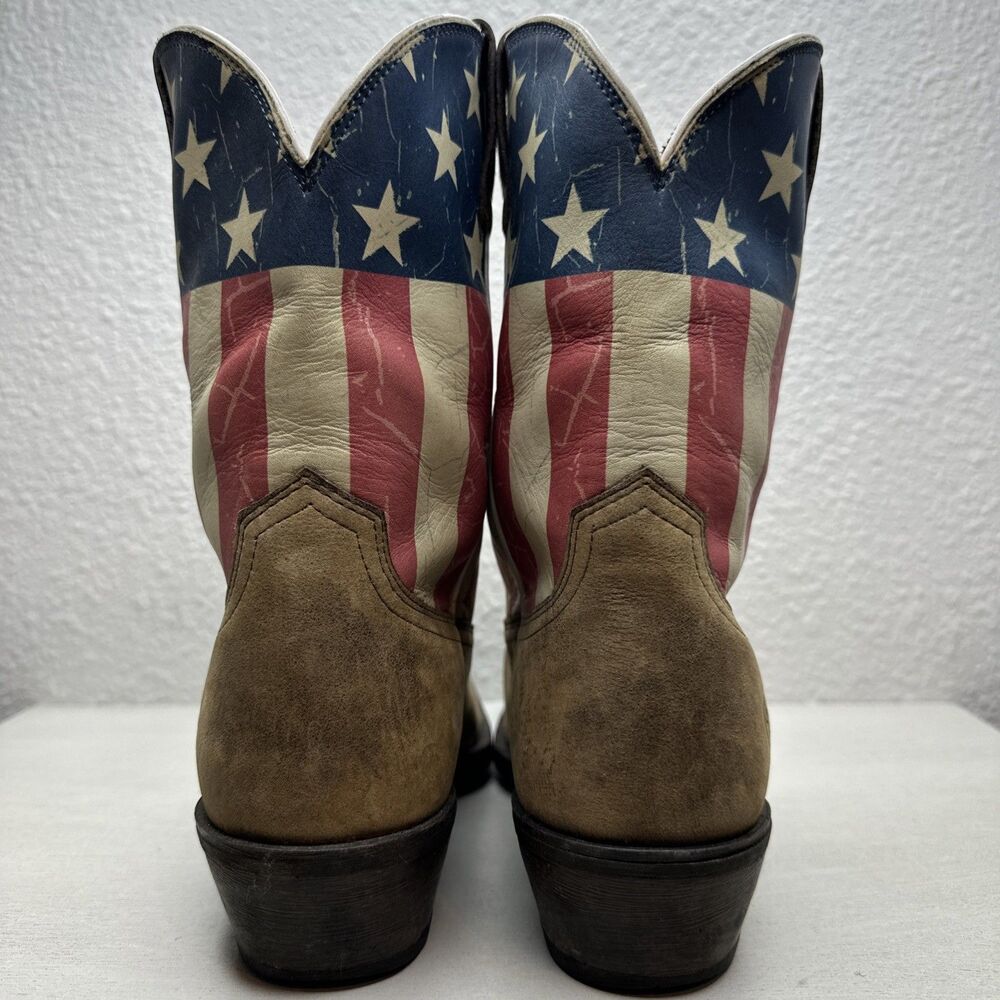 Ariat Circuit Patriot Womens Brown Leather American Flag Western Boots 10019950 - Picture 4 of 7